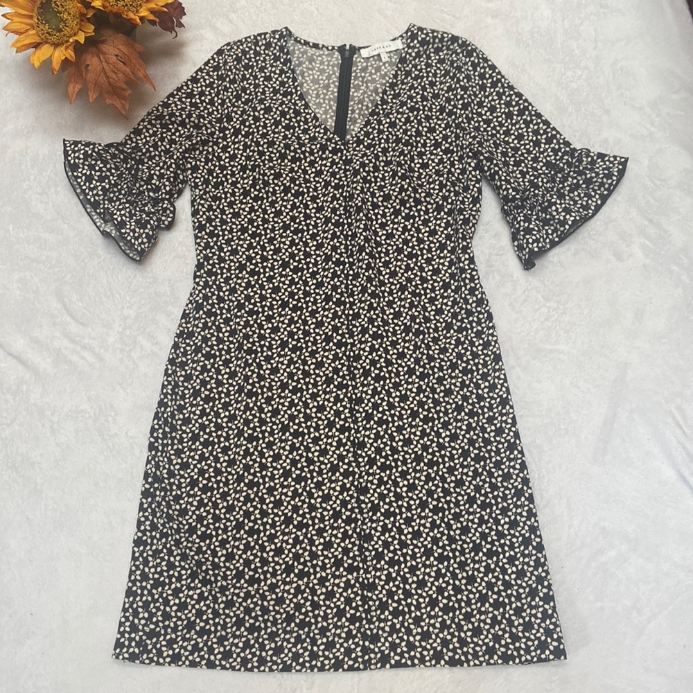 LARK & RO Size 4 Black Print Dress